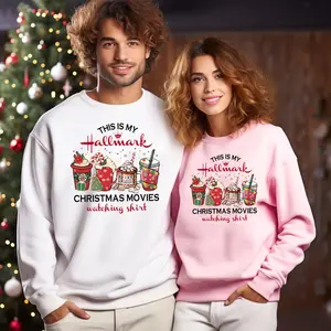 This Is My Hallmark Christmas Movies Watching Sweatshirt, Cozy Holiday Crewneck, Christmas Gift for Her, Cute Winter Sweater