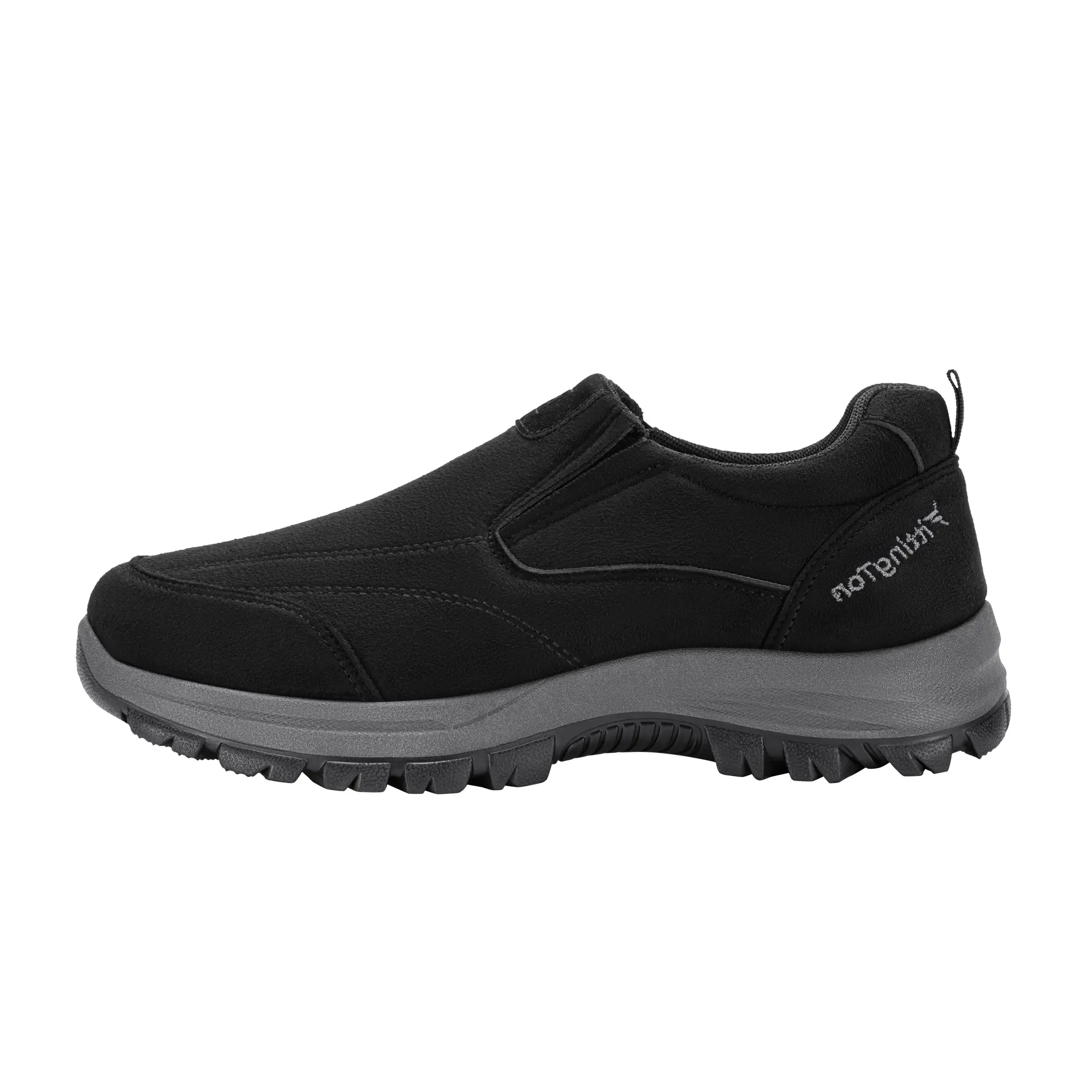 【Father's Day】Fittington Men's StriderX Outdoor Slip-On V1 Durable Synthetic Leather Rubber Sole for Casual Walking and Running Outdoorfun Athletic Shoes Mesh Shoes