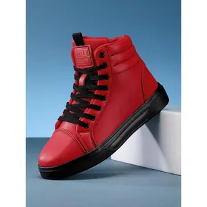 Unisex's Sporty Lace Up High Top Skate Shoes, Casual Comfortable Breathable Non-slip Sneakers, Fashionable Sports Shoes for Daily Wear