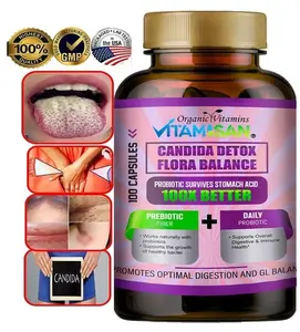 (1 Pack)Candida Cleanse Detox Support Highest Potency Yeast Infection Support 100 cap