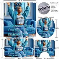 4PC SHOWER CURTAIN SET