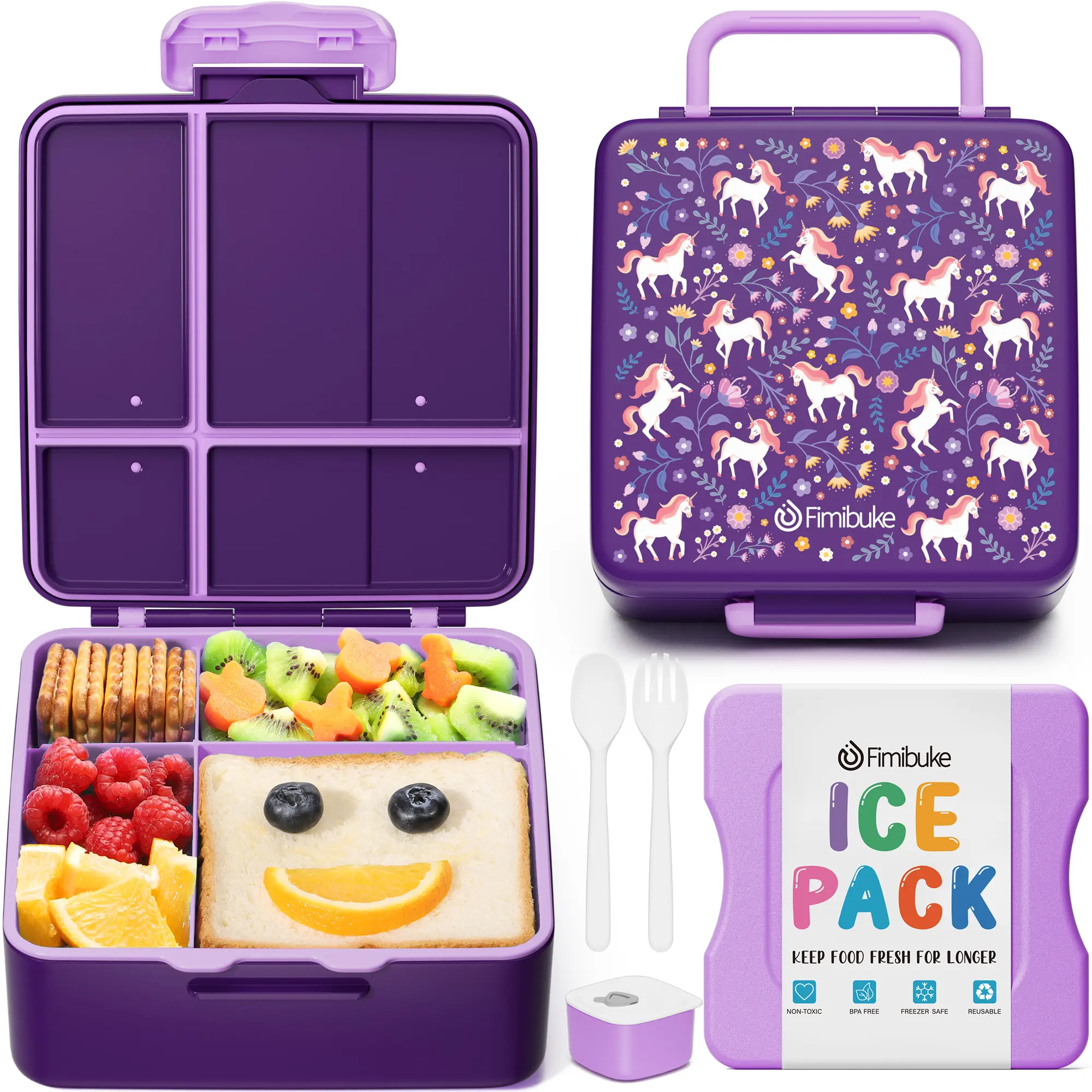 B7.Ice Pack Sets-Purple Unicorn
