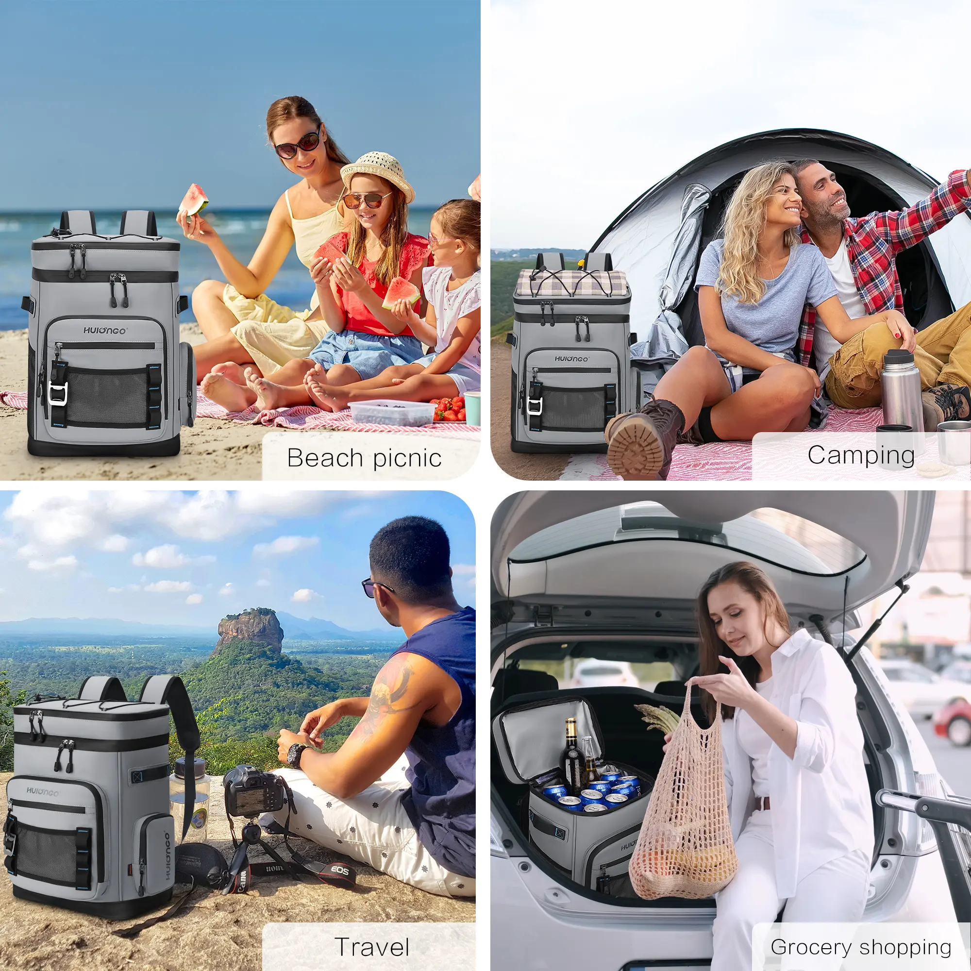 HULONGO-Large Waterproof Insulated Cooler Backpack for Men 
