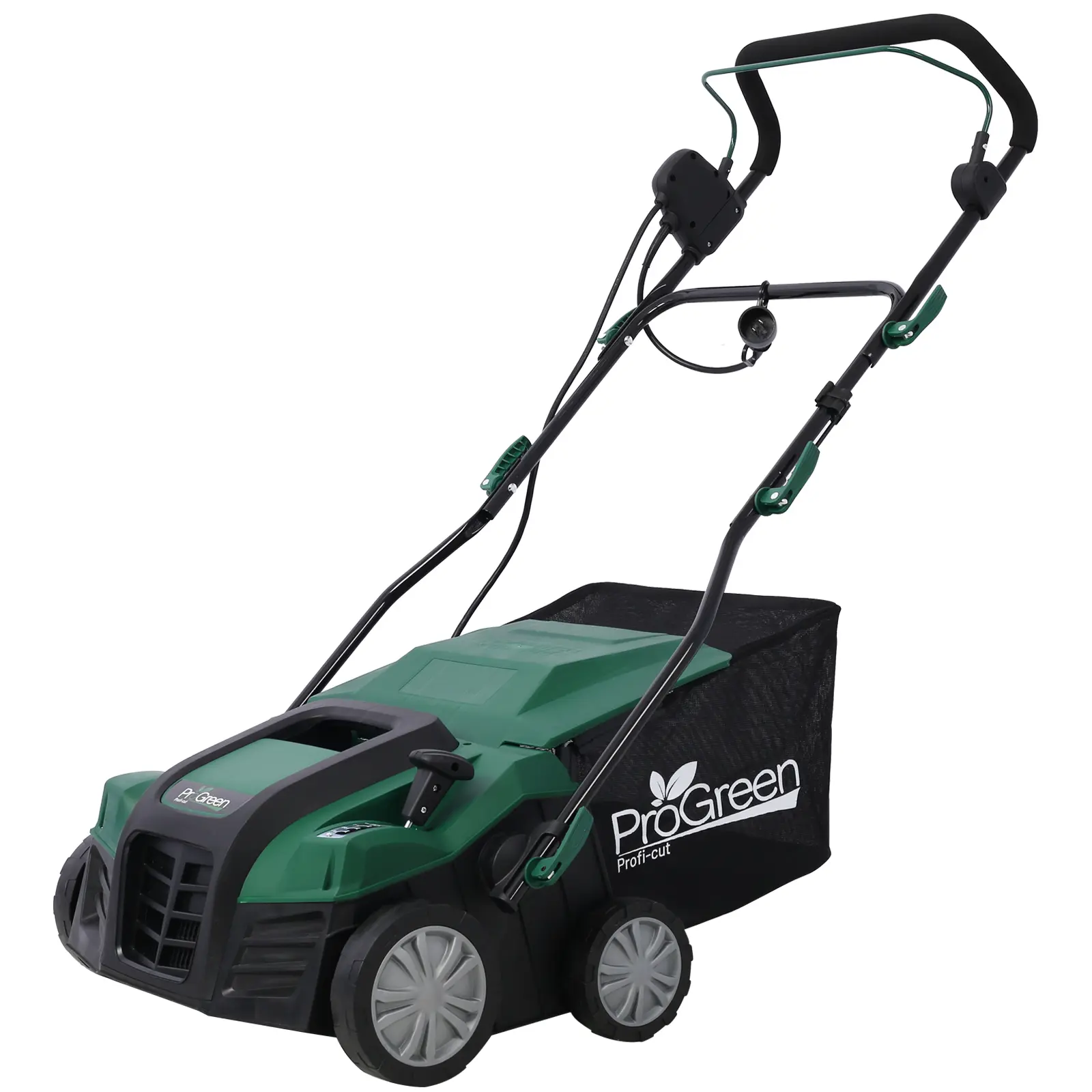 2-in-1 Electric Lawn Dethatcher & Scarifier, 16 Inch 15A Garden Yard Maintenance Tool with 58QT Collection Bag