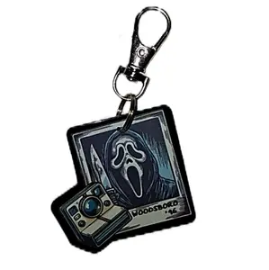 Ghostface Polaroid Picture - Acrylic Keychain/ Bag Charm Clip/ Smartphone Cellphone Charm- Cute and Versatile Accessory for Keys or Bags