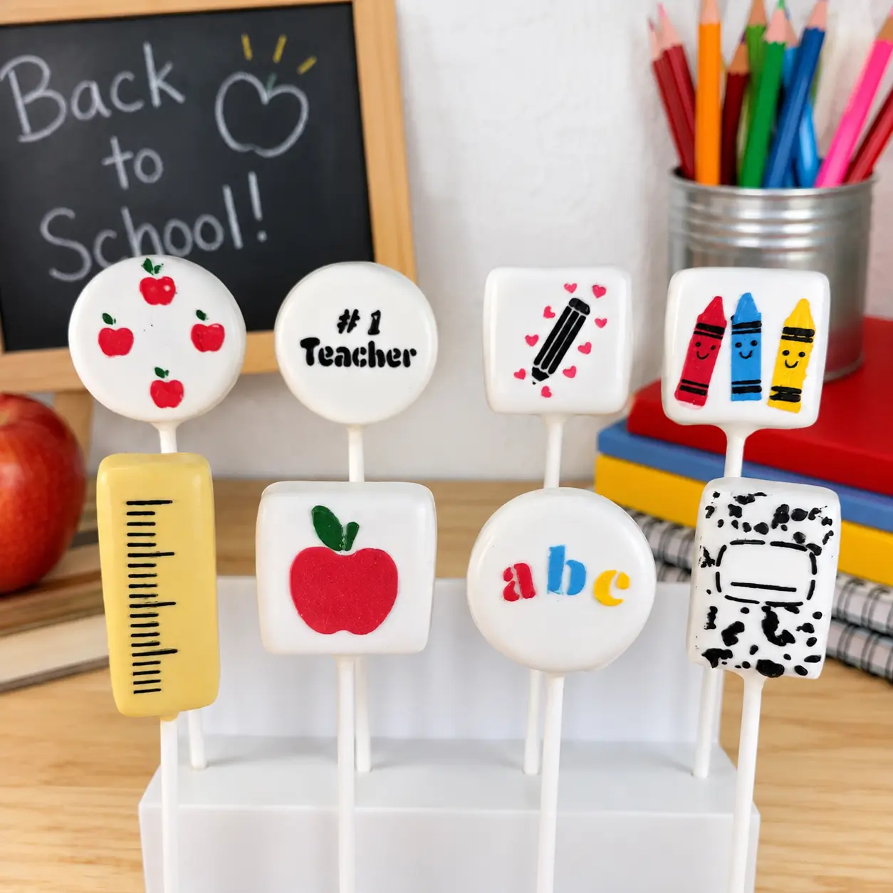 Back to School Stencil Set for cake pops and small treats