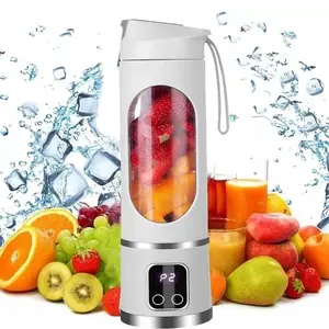 Portable Blender Personal Electric USB Rechargeable with LED Display, 450ML Portable juicer Shakes and Smoothies Blender, Small Blenders, Mixing, Compact, Convenient and Versatile#Summervibes