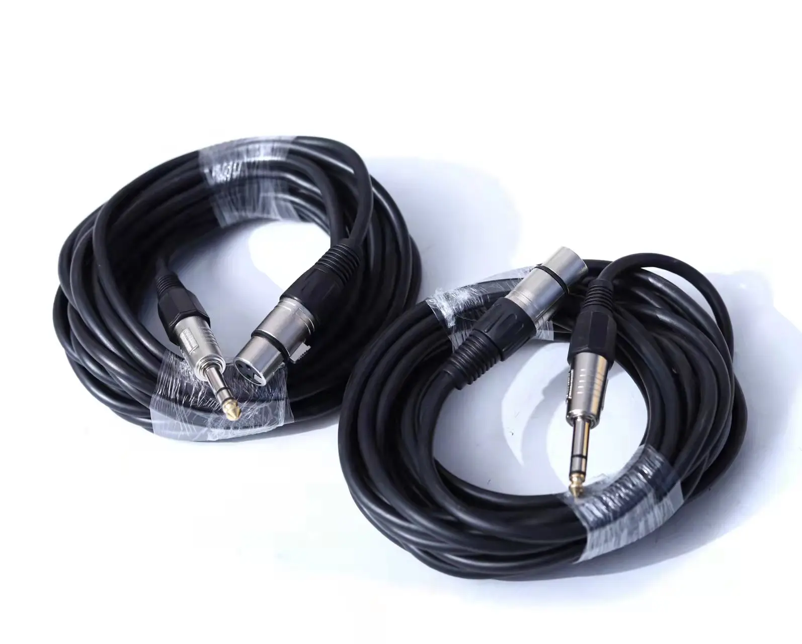 2PCS Durable XLR Female to 1/4 Inch TRS Audio Cables - 25FT Long Reach High-Quality Cord, Audio and Video Accessories for Podcast Equipment, DJs
