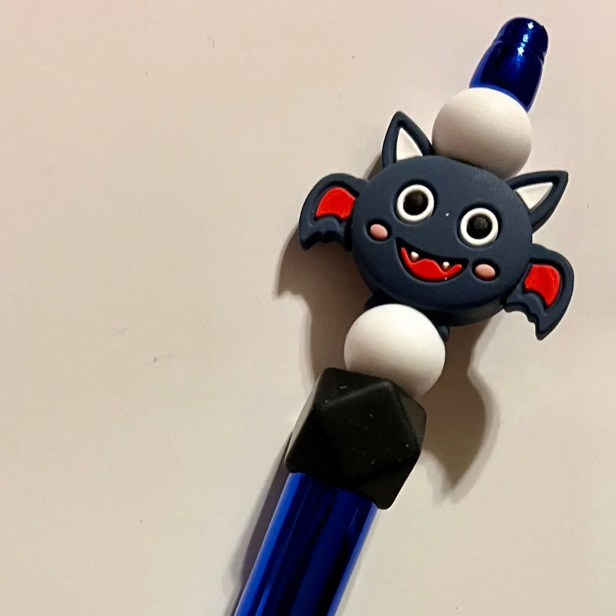 Metallic Blue Bat Pen