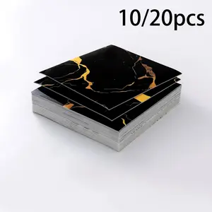 10/20 pieces of matte marble pattern wall panels - self-adhesive and detachable PVC wall panels for wall covering. Waterproof and removable for use on kitchen walls, bathrooms, living rooms, homes, offices, dormitories for wall decoration!