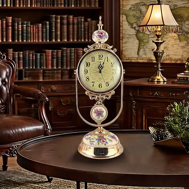 Vintage American Wall Clock, European Luxury Living Room Decor, Desktop Table Clock, Pendant Clock, Mantel Clock Decor, Halloween Christmas Gift
