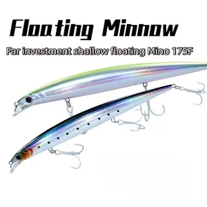Long Casting Floating Minnow Shallow Lure 175mm 26g, Herring Fishing Bait, Sea Fishing Fake Bait, Hard Bait, Upside-Down Fish Bait