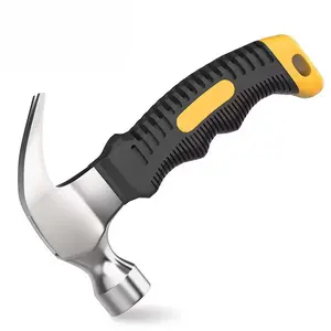 Mini Sheep Horn Hammer with Rubber Handle, Portable Iron Hammer for Home Decoration, Woodworking Nail Puller, Durable and Convenient, Rubber Mallet, Hand Tools