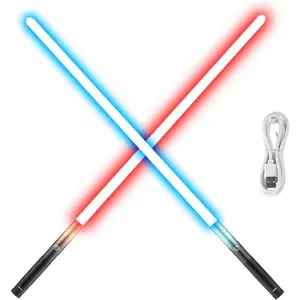 VEVOR Light Sword, 40 Light up Sword with 12 RGB Colors, Mute Mode and Realistic Handle, Rechargeable Light Up Toy for Adults and Kids, Christmas Day, Halloween Cosplay, Birthday, BlackVEVOR Super Brand Day