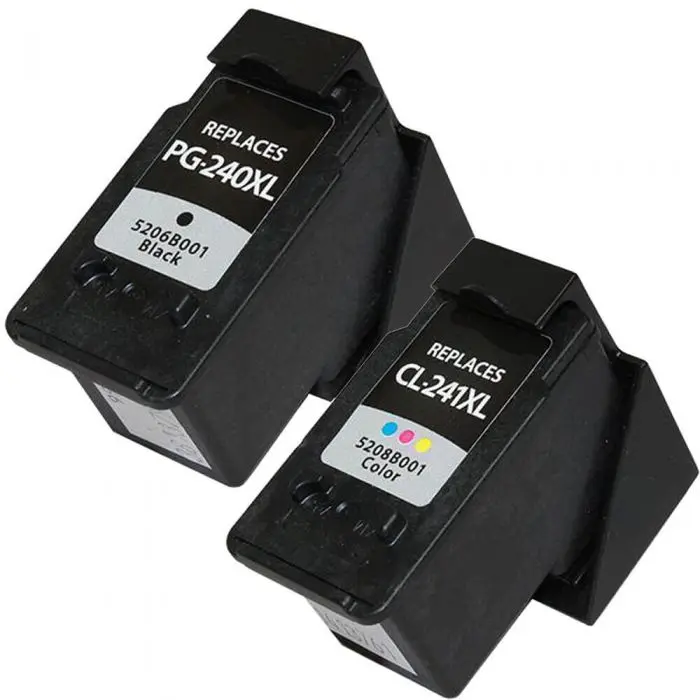 Canon PG-240XL & CL-241XL High-Yield Recycled Remanufactured Ink Cartridges - 2-Pack (Black, Color), 100% Guaranteed Print Quality, Full Page Yield, Recycled Formula | Castle Ink, Color Ink
