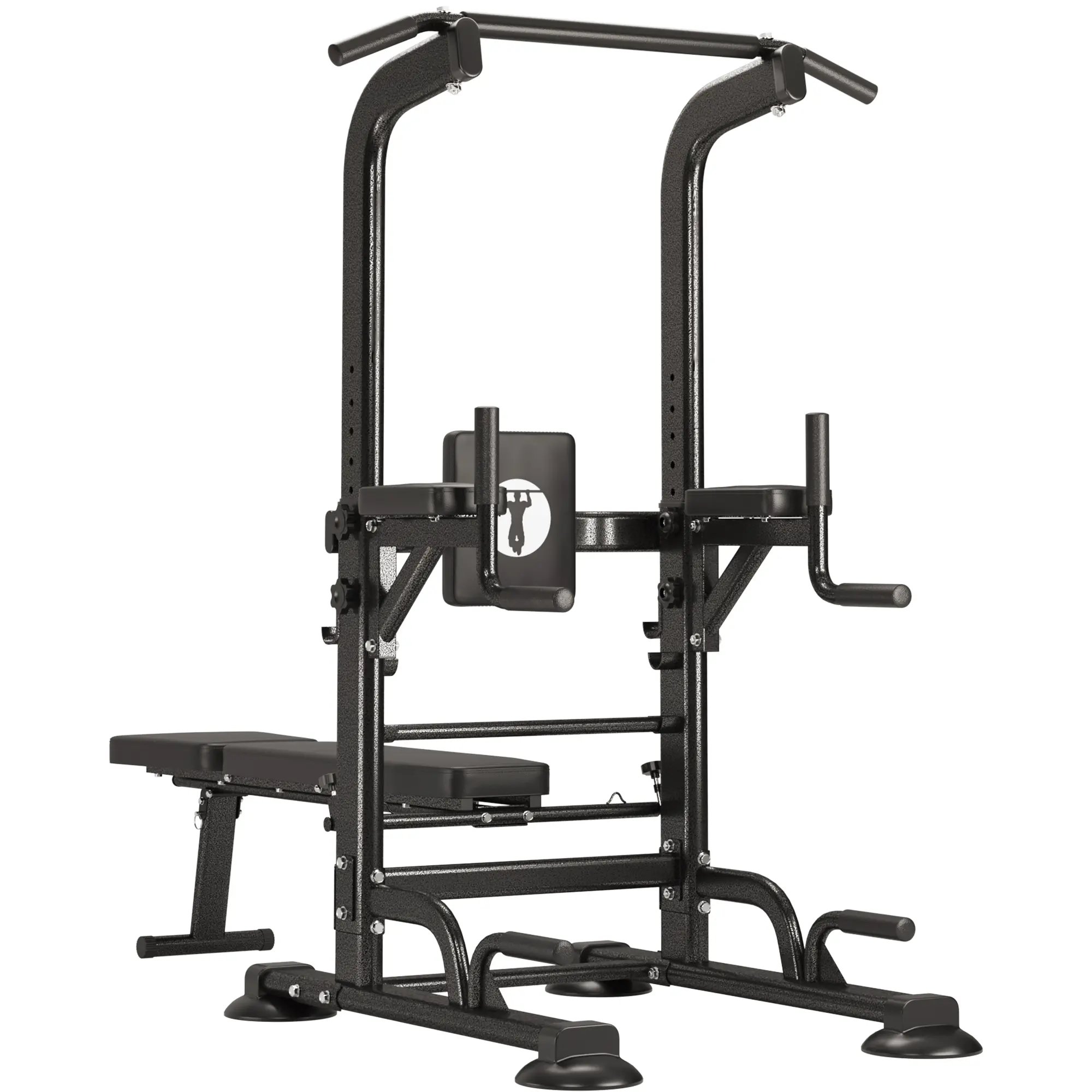 Power Tower Pull Up Station for Home Gym – 9-Level Adjustable Height 70"-85", Heavy Duty 330LBS Capacity, Multi-Function Dip Station with Backrest & Arm Pads, Full Body Workout Equipment for Men Women