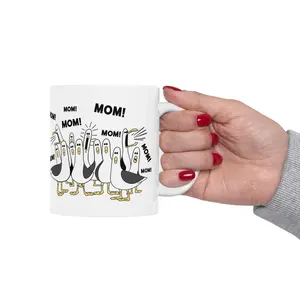 Mine Mine Mine Cartoon Graphic Accent Mug, Finding Fish Cartoon Inspired Coffee Mug 11oz 15oz