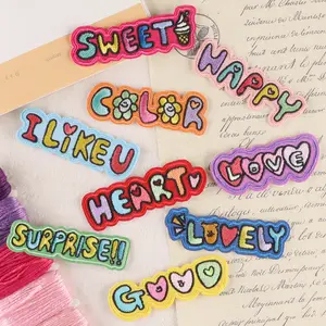 10pcs Colorful Embroidered Patches DIY for Clothes Hats Bags, Vintage Sew-on Badges for Repair or Decoration