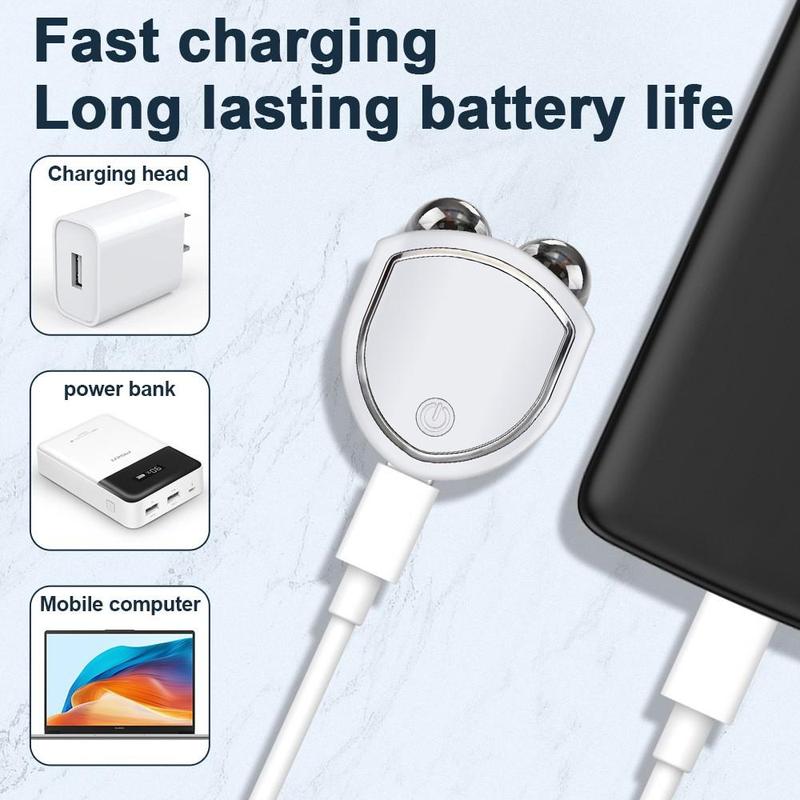 Super-Cryo Massaging Mini Roller，All-in-One Stainless Steel Massager for Daily,Face & Body Care,Effortless Gliding Handle, Instant Cooling Roller, Reduce Refresh Skin，for home&travel use，For womens&mens,gifts