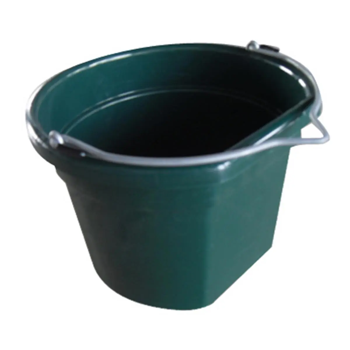 MR8QP-FSB-DKGRN 8 Qt Polyethylene Utility Bucket, 11.4x11.4x9" Dark Green Flat Home Care Bucket