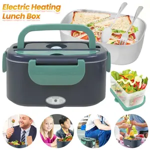 1.5L Electric Heating Lunch Box Portable for Car Office Food Warmer Container US