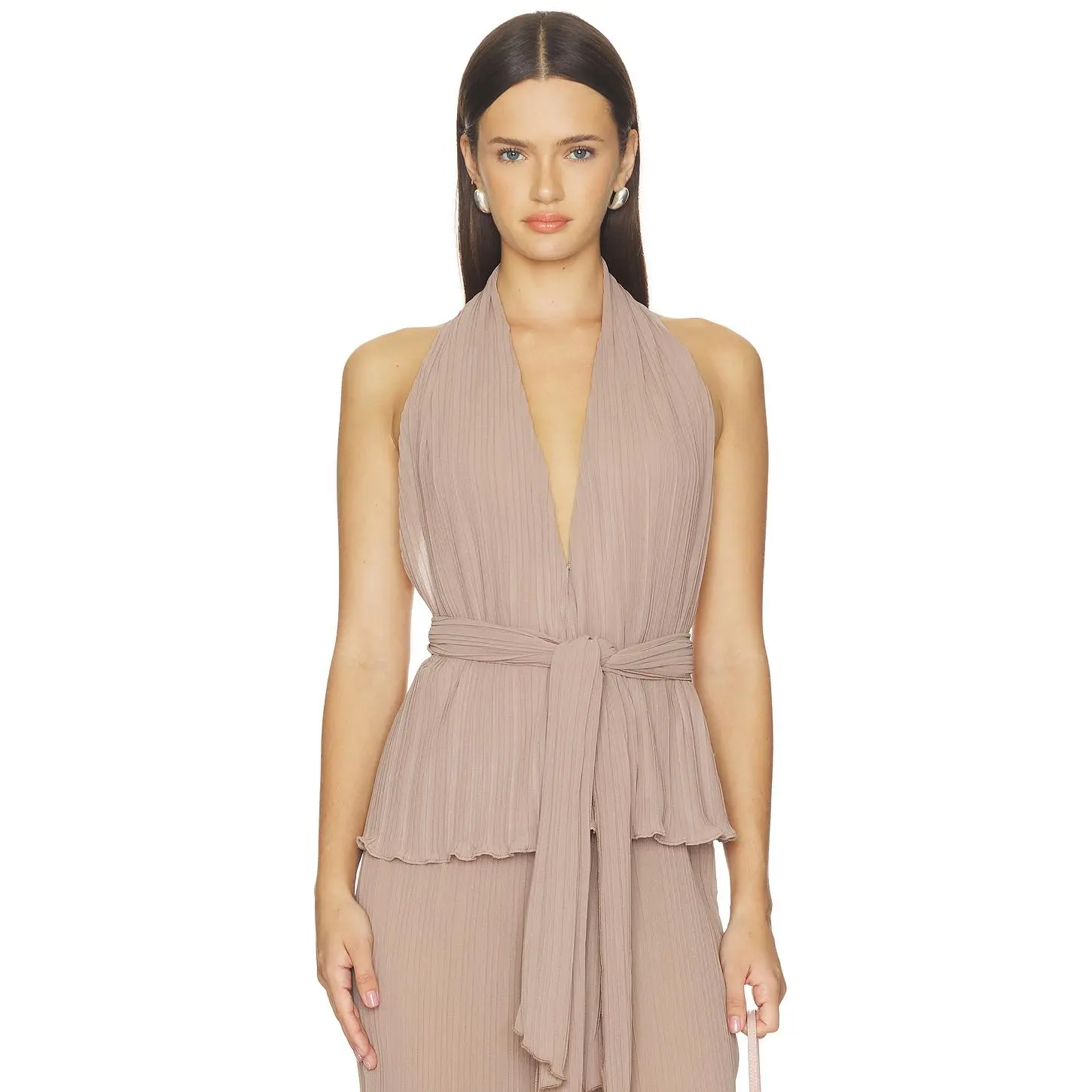 Lovers and Friends Delilah Top in Light Brown
