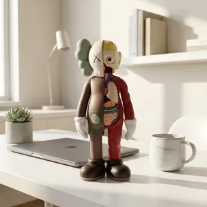Trendy Anatomical & Solid Art Figurine - 8" Modern Resin Collectible Statue, Non-Slip Tabletop Sculpture for Creative Home Decor, Office Studio Desktop Accent ornament unique