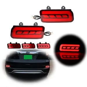 2pcs Red LED Rear Bumper Reflector Taillight Brake Stop Lights For 2015 2016 Honda CRV, Replace OEM  # 33505T1WA01, HO1185108