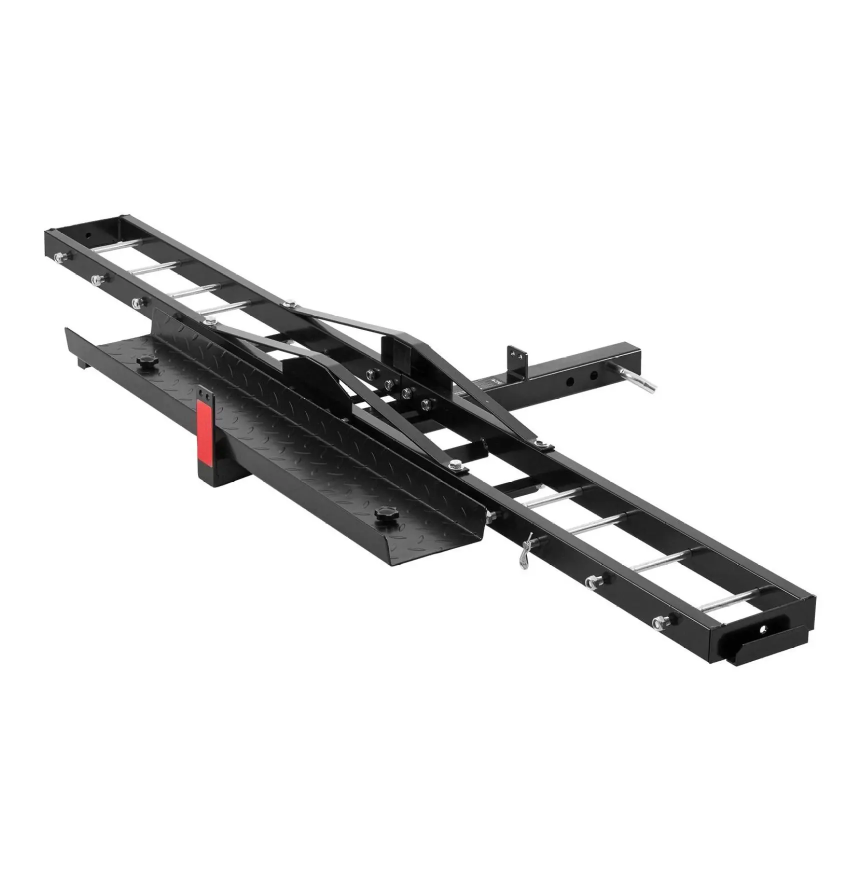 Motorcycle Carrier 600 LBS Hitch Mount - Steel Dirt Bike Transport with Ramp & Straps Default