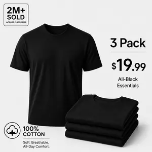 3-Pack $19.99 100% Cotton Men’s 100% Cotton T-Shirt, Crew Neck Solid Basic Tee,  180 GSM Soft Durable Shirt,Breathable Fabric Menswear Top Classic White Black Tshirt, S–3XL  SummerVibes tiktokshopspringglowup