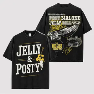 Posty & Jelly  Big Ass Stadium Tour 2026 Premium Cotton T-Shirt, Posty Fans, White Iverson Fans, Country Rap Music Duo Graphic Tee, Concert Tour Merch Shirt, Vintage Streetwear Unisex Tee, Fan Gift