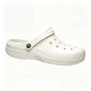 2026  new All-White Waterproof Platform Clogs  Comfortable Slip-On Beach Footwear
