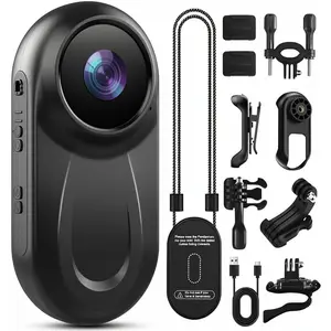 Mini  Camera 1080P, 512G Thumb Action Camera, Vlogging Cam Portable Camcorder with 360? POV Rotate Clip &  Clip, Wearable Video Recorder for Traveling//Pet Walking(No SD Card)