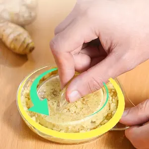 1Set covered vegetable grinding bowl, ginger and garlic seasoning grinder, portable kitchen manual grinder