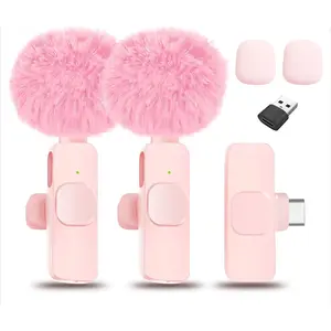 New Wireless Lavalier Microphone Portable Audio Video Recording Mini Microphone