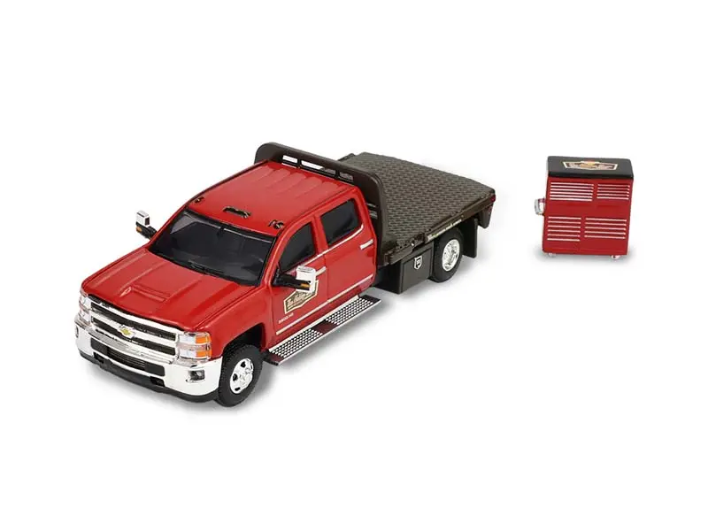 2016 Chevrolet Silverado 3500HD Dually Flatbed w/ Tool Cabinet (The Hobby Shop Series 17) Diecast 1:64 Scale Model - Greenlight 97170D