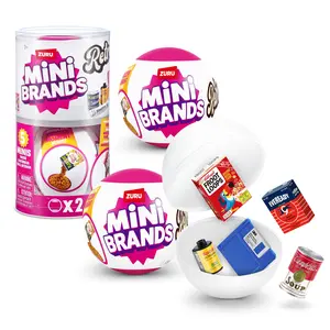 Mini Brands Retro 2 Pack Capsule with 60+ Mystery Mini's to Collect, Real Licenses, Rare Collectibles, Blind Pack, Ages 3+