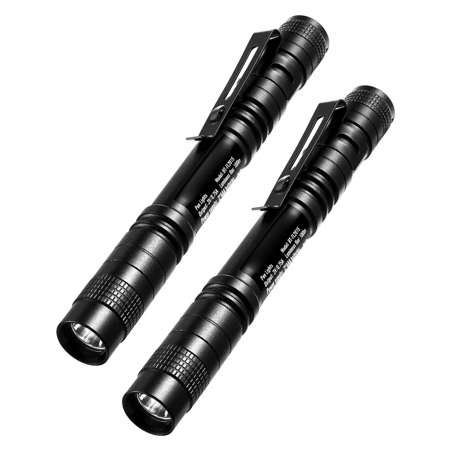 2-Pack Pen Light Flashlight, 100 Lumens Pocket Penlight with Clip, IPX4 Waterproof Portable Inspection Flashlight for Mechanic, Work, Emergency & Outdoor
