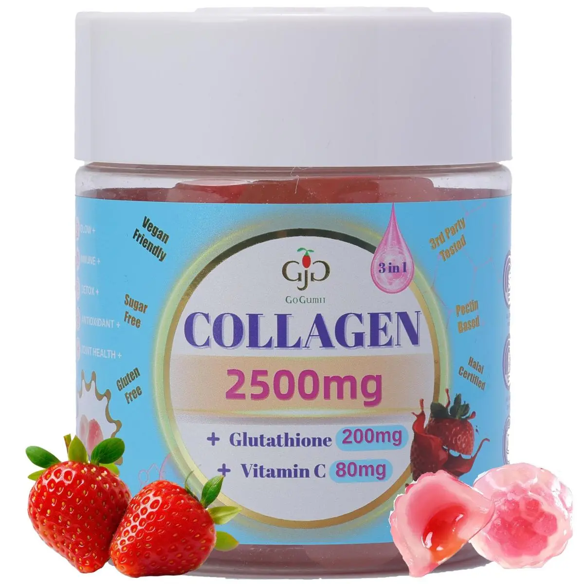 Collagen 2500mg with Glutathione 200mg & Vitamin C 80mg,Two-tone gummies, Sugar Free, Natural Flavored,Skin Health - TikTok Shop Collagen 2500mg with Glutathione 200mg & Vitamin C 80mg,Two-tone gummies, Sugar Free, Natural Flavored,Skin Health - TikTok Shop
