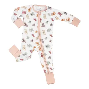 LollyBanks Bamboo Baby Sleepers,95% Bamboo Viscose 5% Spandex One Piece Romper,Ideal Baby Shower Gift for Newborn Boys Girls, Snug Fit Baby Romper, Breathable One Piece Pajamas for All Season Toddlers #AllSeasonBabyPajamas #SnugFitRomper #ToddlerSleepwear