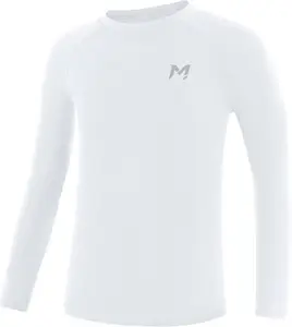 Moozava Boys Compression Shirt Long Sleeve Quick Dry Youth Undershirt Football Baseball Kids Athletic Soccer Base Layer Tops