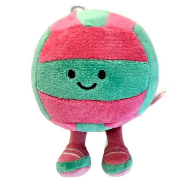Plush Turquoise and Pink Volleyball with Keychain Attached Perfect for Backpacks and Volleyball Gifts Plush Turquoise and Pink Volleyball with Keychain Attached Perfect for Backpacks and Volleyball Gifts