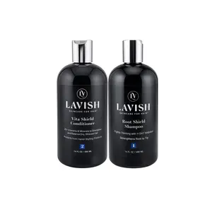 LAVISH Hair Care Duo Set – DHT Support Shampoo & Vitamin Conditioner (2 x 16oz) – Sulfate Free, Strengthening & Moisturizing for Thinning Hair