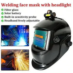 Solar-Powered True Color Auto-Darkening Welding Helmet For TIG, MIG, And ARC, fixed shade welding hood