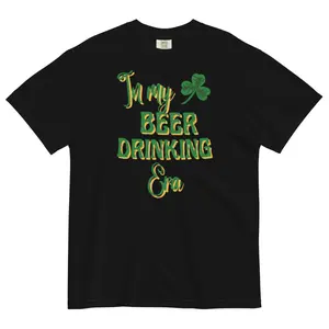 In My Beer Drinking Era - St. Patrick's Day Shirt Eras Tour Comfort Colors Crewneck T-Shirt Cotton