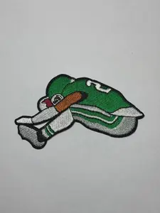 Saquon Jumping Football Patch – Eagles Embroidered Iron On Badge