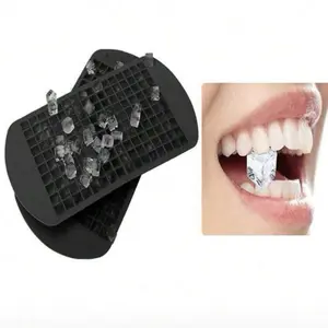 2pcs Small Square 160-Cavity Silicone Ice Cube Tray, With Good Cold Resistance And Durability, Ice Cube Tray, Pudding Mold, Suitable For Home, Bar And Other Places, Easy To Use