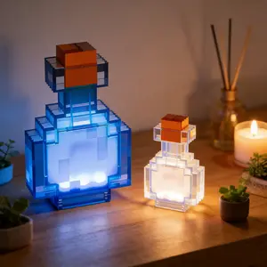 Magical Potion LED Lamp USB-C Rechargeable 8-Color Changing Light Portable Mood Lighting for Bedroom Desk Playroom Ideal Video Game Night Festival Birthday Gifts Cute Home Decor