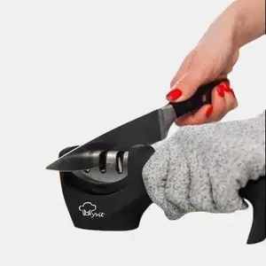 Sharpening Kitchen Tool- Diamond Tungsten Steel Knife Sharpener with  Metal Blades