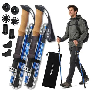 Trekology Trek-Z Collapsible Hiking & Trekking Poles - Balance Support for Seniors, Women, and Men, 2pc Per Set